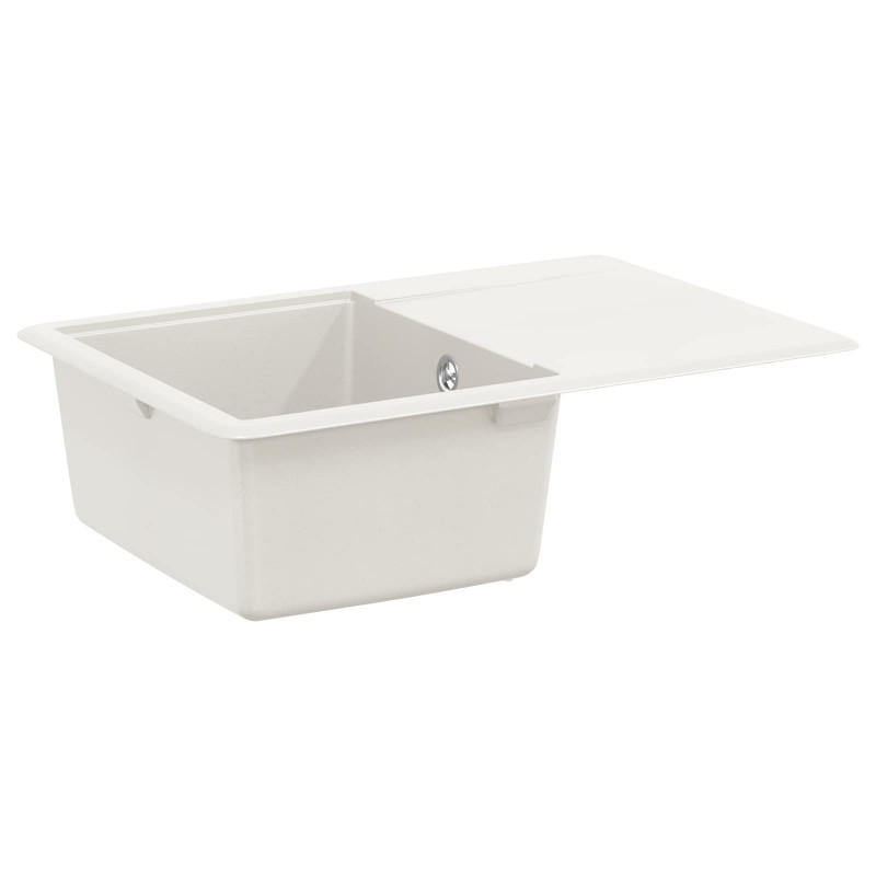 Zlew Biały 670 x 460 mm 80% Kwarc i 20% Żywica