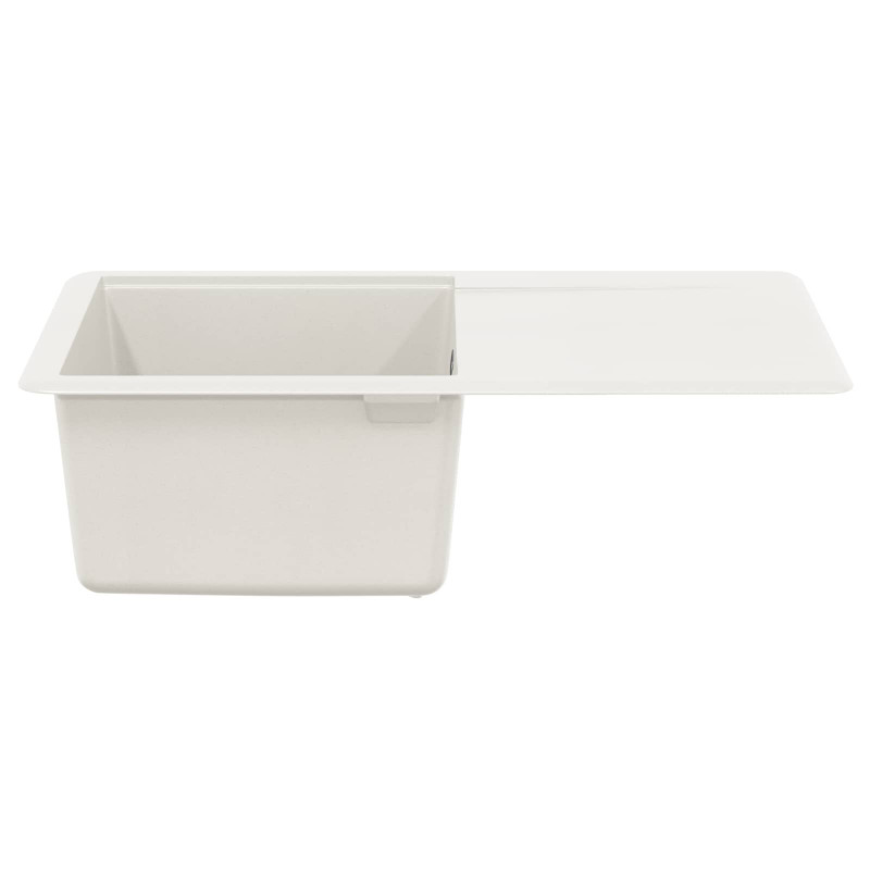 Zlew Biały 670 x 460 mm 80% Kwarc i 20% Żywica