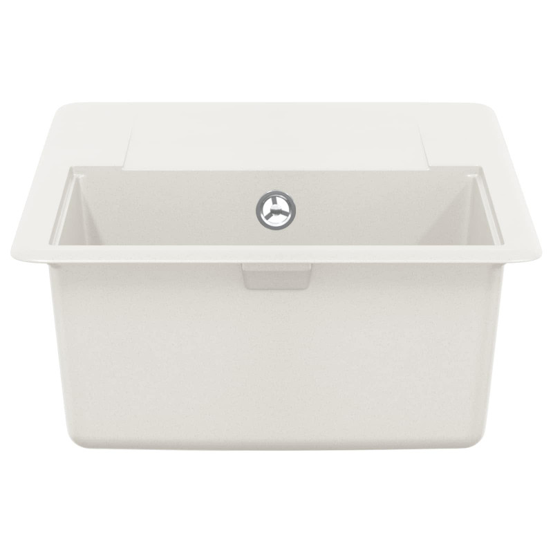 Zlew Biały 670 x 460 mm 80% Kwarc i 20% Żywica
