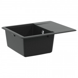 Zlew Czarny 560 x 460 mm 80% Kwarc i 20% Żywica