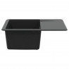 Zlew Czarny 560 x 460 mm 80% Kwarc i 20% Żywica