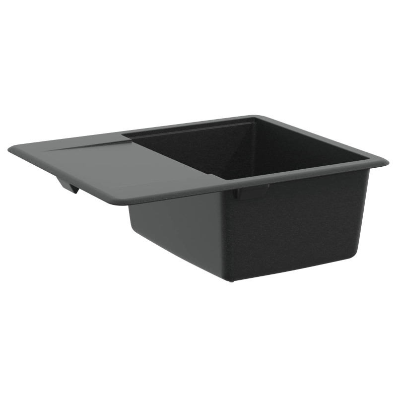 Zlew Czarny 560 x 460 mm 80% Kwarc i 20% Żywica