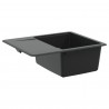 Zlew Czarny 560 x 460 mm 80% Kwarc i 20% Żywica