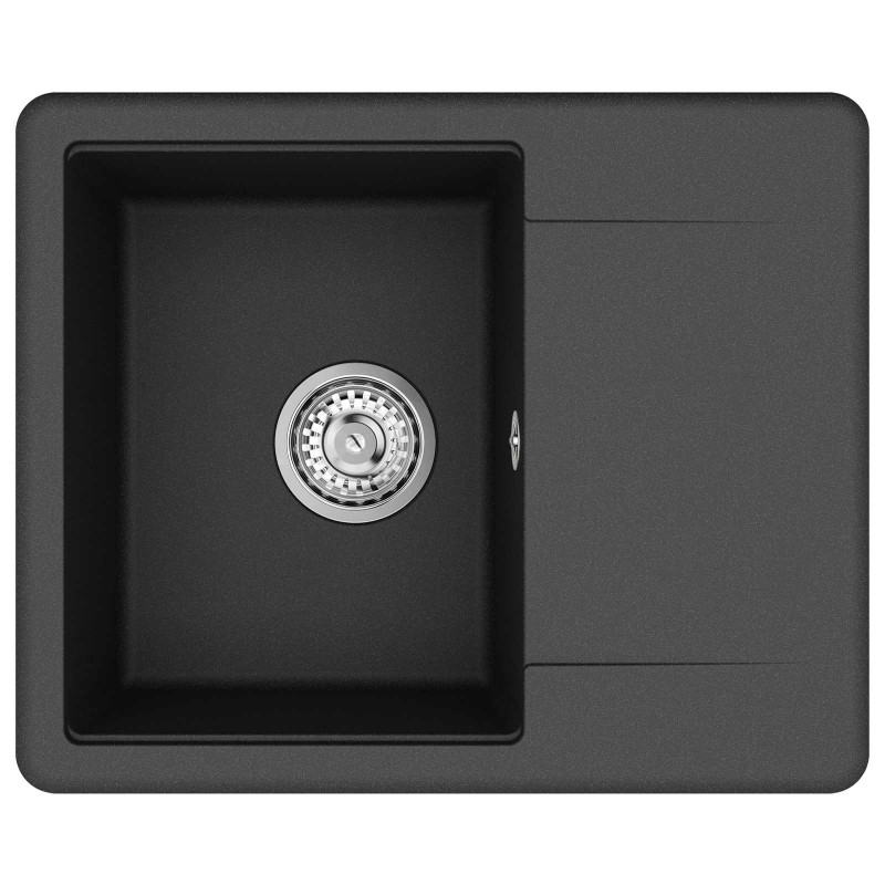 Zlew Czarny 560 x 460 mm 80% Kwarc i 20% Żywica