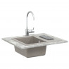Zlew Szary 560 x 460 mm 80% Kwarc i 20% Żywica