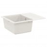 Zlew Biały 560 x 460 mm 80% Kwarc i 20% Żywica