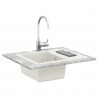 Zlew Biały 560 x 460 mm 80% Kwarc i 20% Żywica