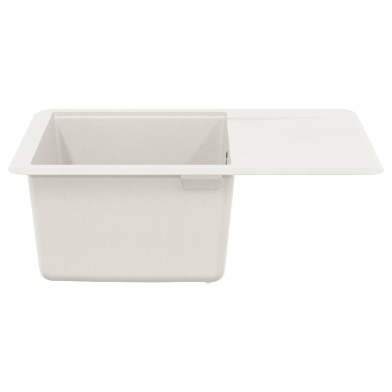Zlew Biały 560 x 460 mm 80% Kwarc i 20% Żywica