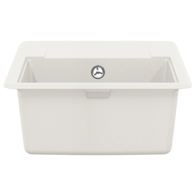 Zlew Biały 560 x 460 mm 80% Kwarc i 20% Żywica