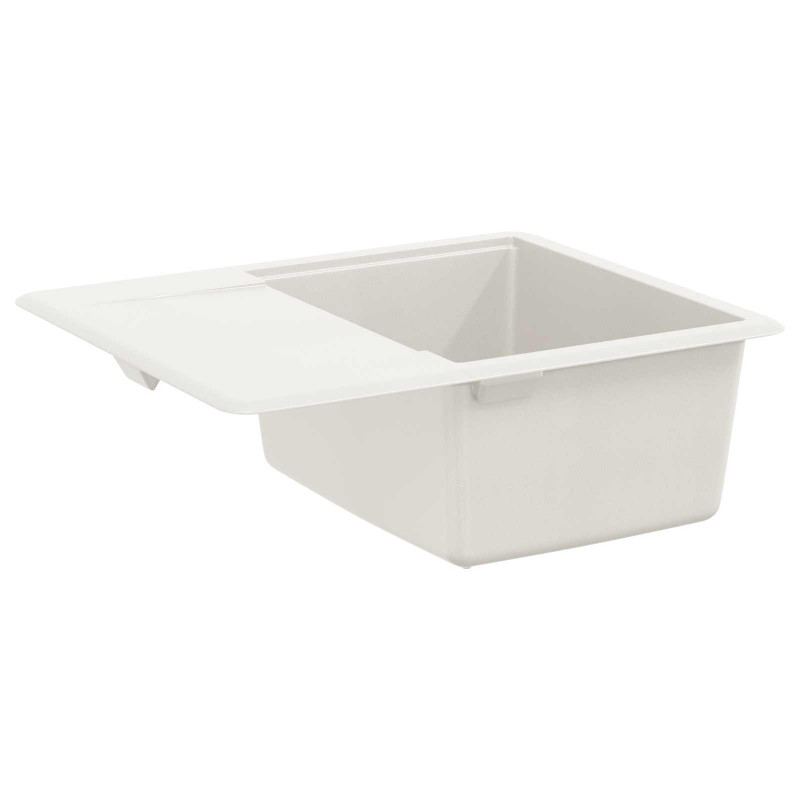 Zlew Biały 560 x 460 mm 80% Kwarc i 20% Żywica