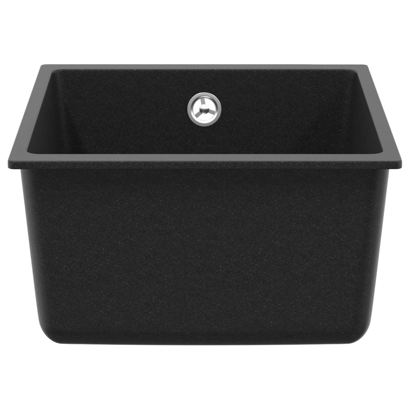 Zlew Czarny 370 x 460 mm 80% Kwarc i 20% Żywica