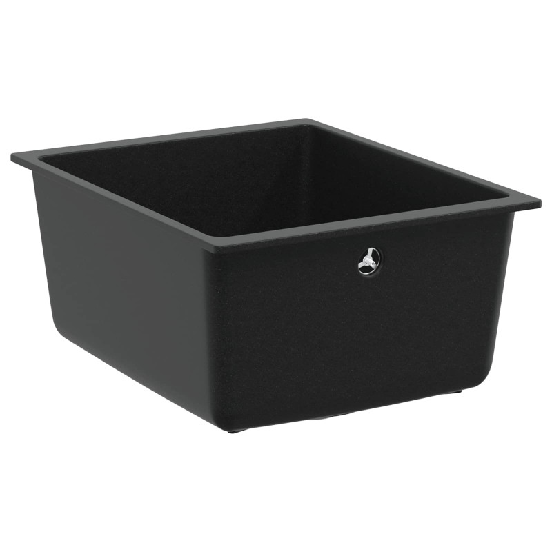Zlew Czarny 370 x 460 mm 80% Kwarc i 20% Żywica