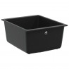 Zlew Czarny 370 x 460 mm 80% Kwarc i 20% Żywica