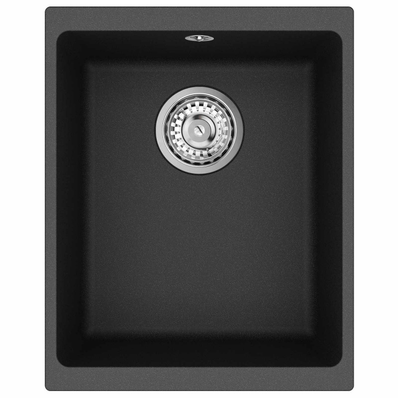 Zlew Czarny 370 x 460 mm 80% Kwarc i 20% Żywica