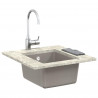 Zlew Szary 370 x 460 mm 80% Kwarc i 20% Żywica