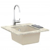 Zlew Beżowy 370 x 460 mm 80% Kwarc i 20% Żywica