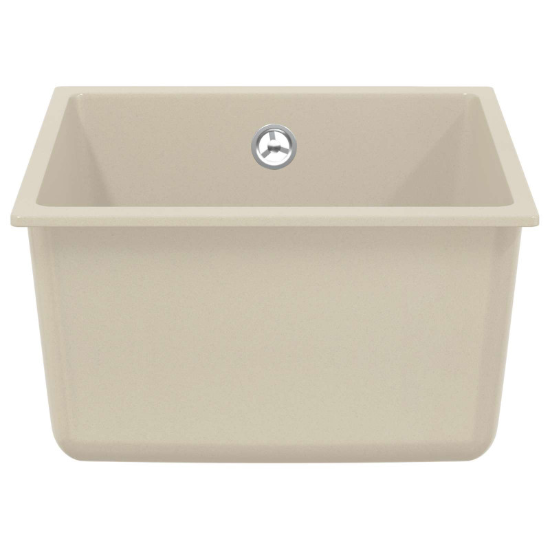 Zlew Beżowy 370 x 460 mm 80% Kwarc i 20% Żywica
