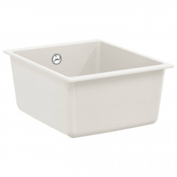 Zlew Biały 370 x 460 mm 80% Kwarc i 20% Żywica