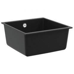 Zlew Czarny 430 x 460 mm 80% Kwarc i 20% Żywica