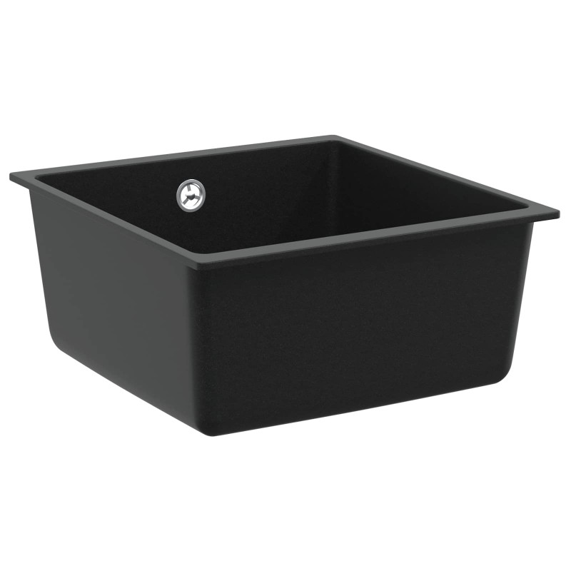 Zlew Czarny 430 x 460 mm 80% Kwarc i 20% Żywica
