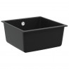 Zlew Czarny 430 x 460 mm 80% Kwarc i 20% Żywica