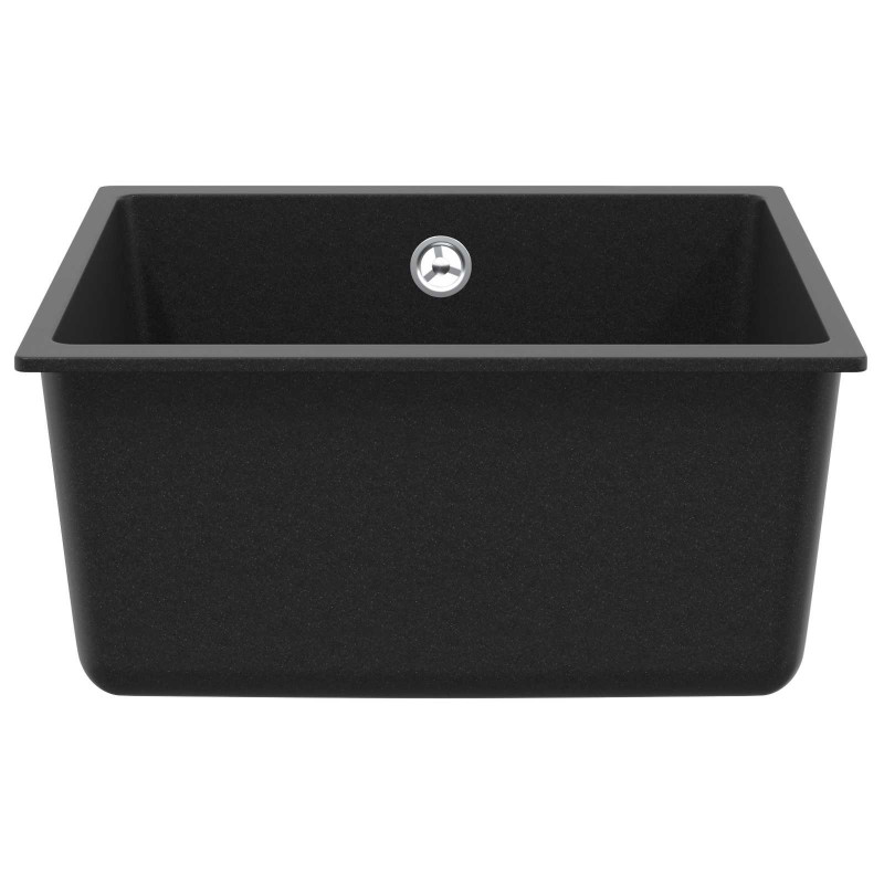 Zlew Czarny 430 x 460 mm 80% Kwarc i 20% Żywica