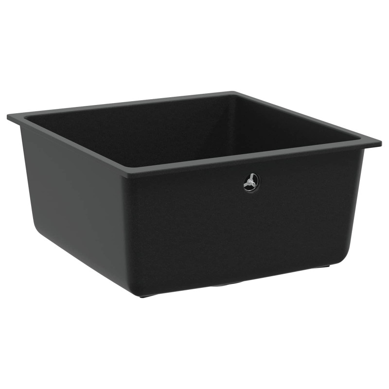 Zlew Czarny 430 x 460 mm 80% Kwarc i 20% Żywica