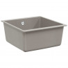 Zlew Szary 430 x 460 mm 80% Kwarc i 20% Żywica