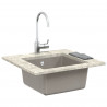 Zlew Szary 430 x 460 mm 80% Kwarc i 20% Żywica