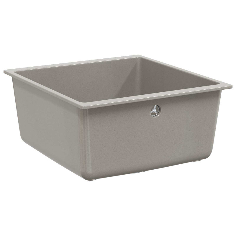 Zlew Szary 430 x 460 mm 80% Kwarc i 20% Żywica