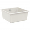 Zlew Biały 430 x 460 mm 80% Kwarc i 20% Żywica