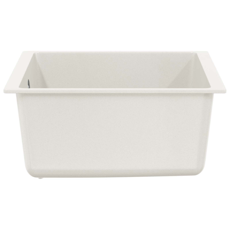 Zlew Biały 430 x 460 mm 80% Kwarc i 20% Żywica