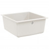 Zlew Biały 430 x 460 mm 80% Kwarc i 20% Żywica