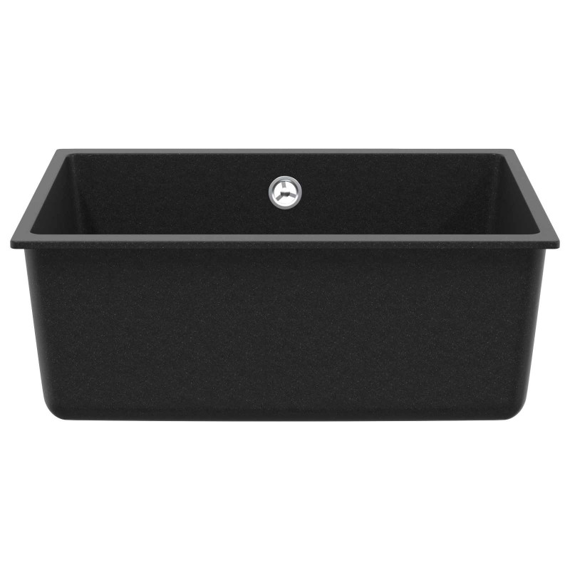 Zlew Czarny 530 x 460 mm 80% Kwarc i 20% Żywica