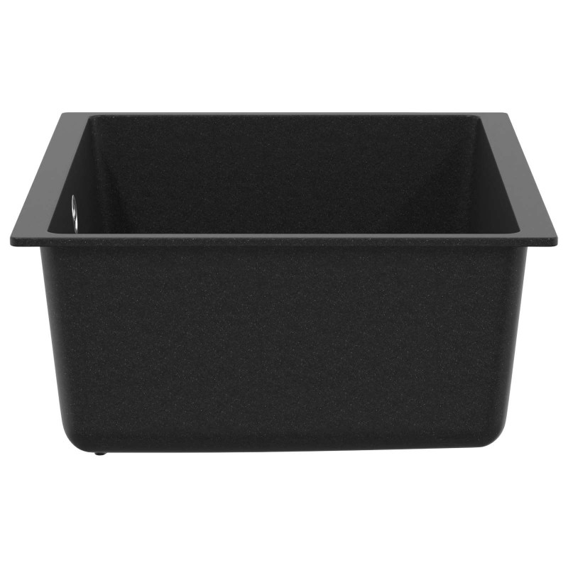 Zlew Czarny 530 x 460 mm 80% Kwarc i 20% Żywica