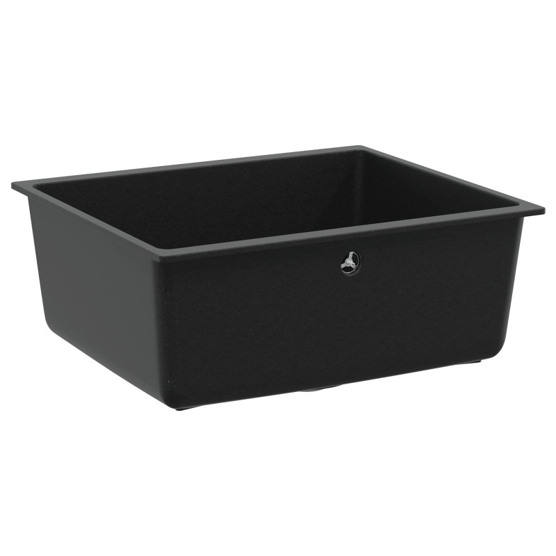 Zlew Czarny 530 x 460 mm 80% Kwarc i 20% Żywica