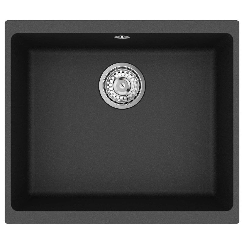 Zlew Czarny 530 x 460 mm 80% Kwarc i 20% Żywica