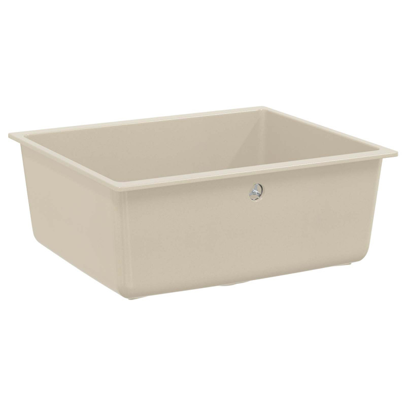 Zlew Beżowy 530 x 460 mm 80% Kwarc i 20% Żywica