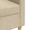 3-osobowa sofa, kremowa, 210 cm, tapicerowana tkaniną
