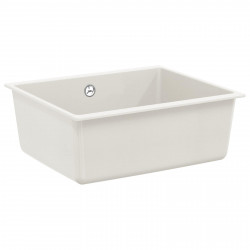 Zlew Biały 530 x 460 mm 80% Kwarc i 20% Żywica