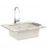 Zlew Biały 530 x 460 mm 80% Kwarc i 20% Żywica