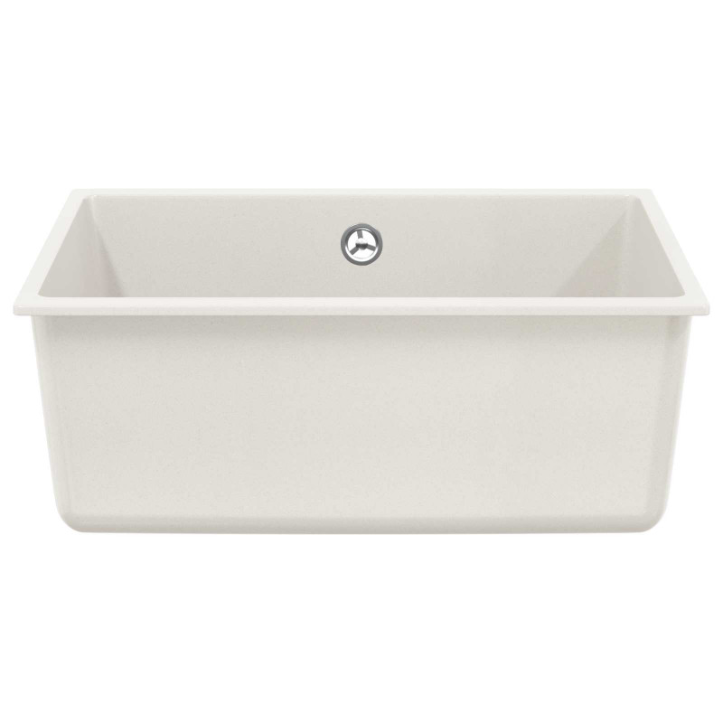 Zlew Biały 530 x 460 mm 80% Kwarc i 20% Żywica
