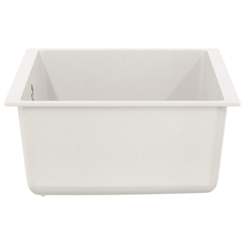 Zlew Biały 530 x 460 mm 80% Kwarc i 20% Żywica