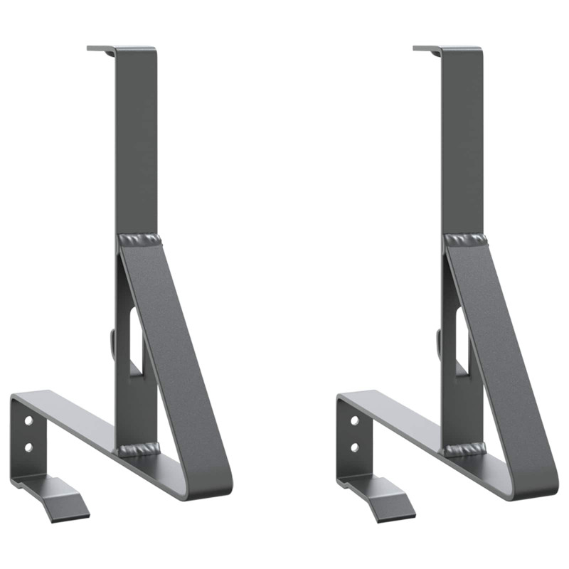 Wsparcie dla zabezpieczenia śniegu 2 pcs Antracyt Stal