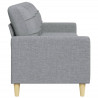 Sofa 3-osobowa, jasnoszara, 210 cm, tapicerowana tkaniną