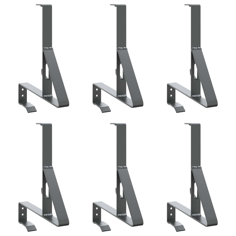 Wsparcie dla zabezpieczenia śniegu 6 pcs Antracyt Stal