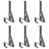Wsparcie dla zabezpieczenia śniegu 6 pcs Antracyt Stal