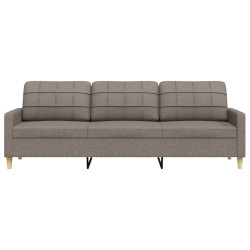 Sofa 3-osobowa, kolor taupe, 210 cm, tapicerowana tkaniną