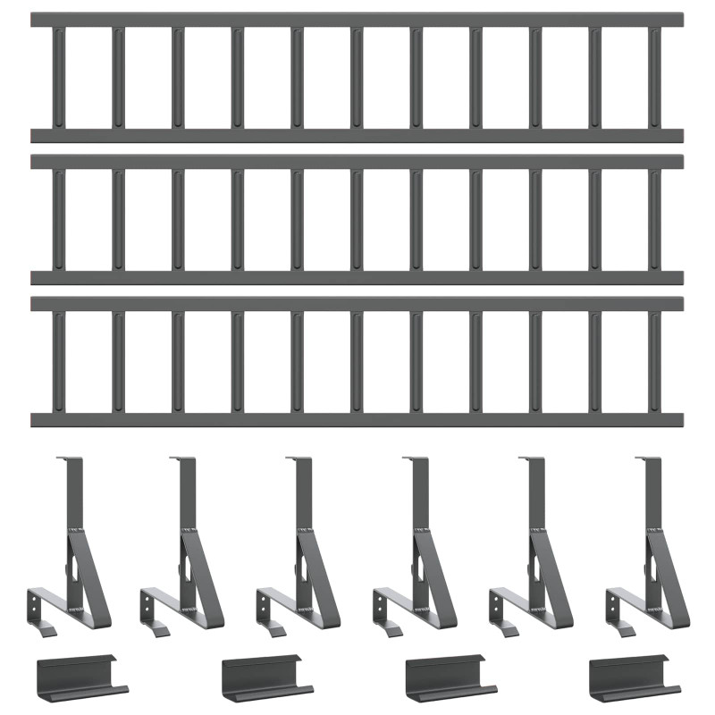 Stróż śniegu na dachu Antracyt 300 x 29,5 x 34,5 cm Stal