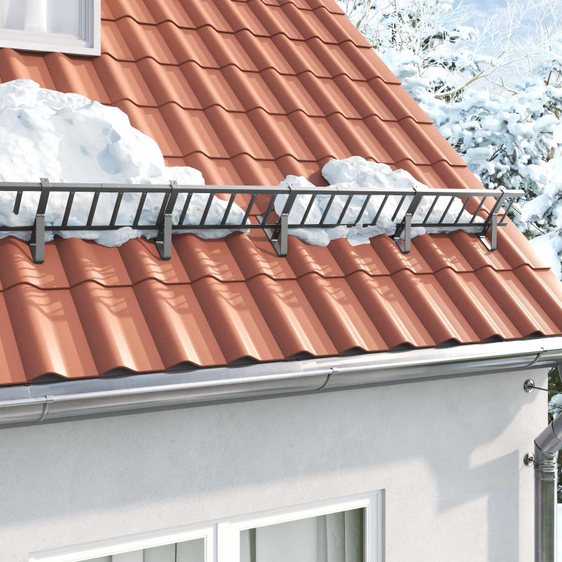 Stróż śniegu na dachu Antracyt 800 x 29,5 x 34,5 cm Stal